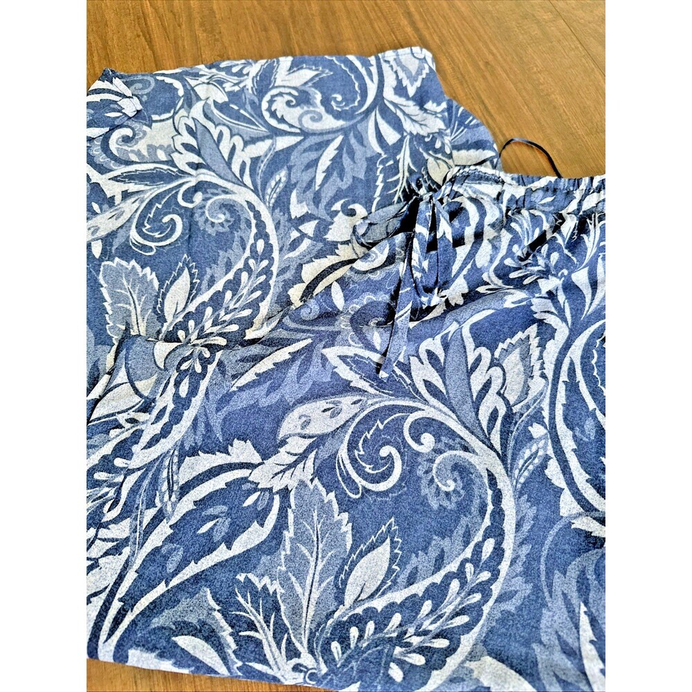 Vince Camuto Women's Paisley-Print Wide-Leg Drawstring Pants Blue Size S - Picture 3 of 6